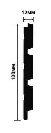 Стеновая панель Hiwood LV124 NP белая 120х12 мм 2,7 м