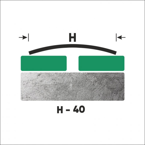 Одноуровневый порог из нержавеющей стали 40 мм FAR 4 GP золото полированное 270 см