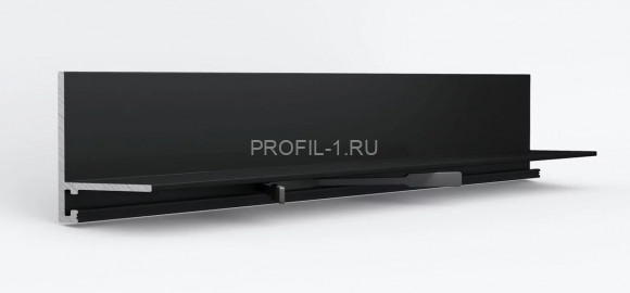Алюминиевый микроплинтус Laconistiq micro L черный муар 2.45м