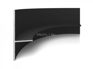 Радиусный элемент D004 на внутренний угол R75 мм Decaro D004R75inn черный