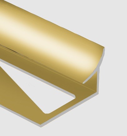 Уголок для плитки внутренний алюминий 12 мм PV29-05 золото блестящее 2,7 м