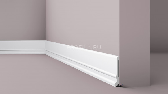 Напольный плинтус NMC Wallstyl FD21 белый полистирол 20х130 мм 2м