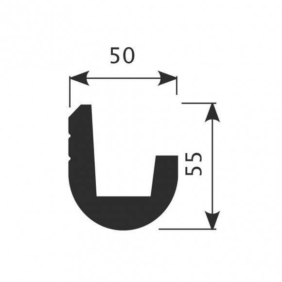 Потолочный плинтус Cosca KX-024 белый полистирол 50х55 мм 2м