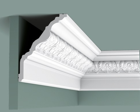 Потолочный плинтус Orac Decor Purotouch C219 белый полиуретан 176х130 мм 2м