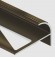 Алюминиевый профиль F-образный округлый с рифлением для ступеней 10 мм PV56-10 коричневый матовый 2,7 м