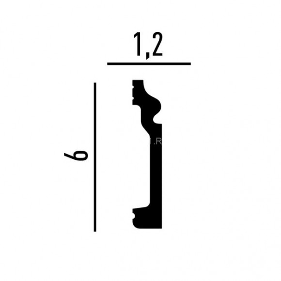 Напольный плинтус Перфект Плюс P156 белый ударопрочный 12х60 мм 2 м