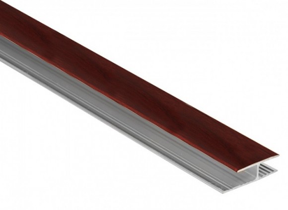Алюминиевый профиль для ламината соединяющий 8х29 мм Cezar Panel P махагон 1,0 м