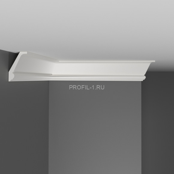 Плинтус потолочный гладкий Decomaster D151 Дюропрофиль 40х25х2000 мм белый