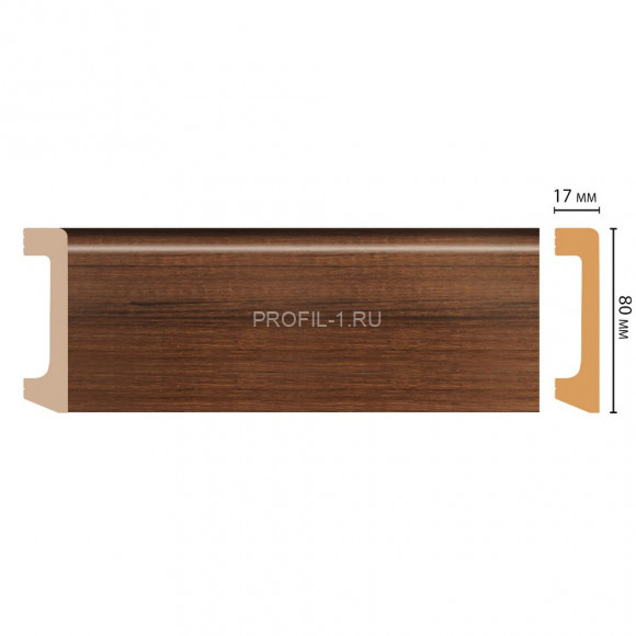 Плинтус напольный DECOMASTER D235-74/20 ДМ (80x17x2400) цвет Каштан Плинтус напольный DECOMASTER D235-74/20 ДМ (80x17x2400) цвет Каштан