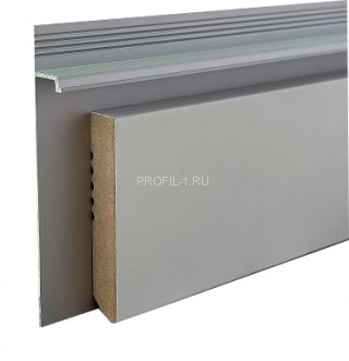 Алюминиевый плинтус под гипсокартон 80 мм ПТ-1/80 сырой 3 м Алюминиевый плинтус под гипсокартон 80 мм ПТ-1/80 сырой 3 м