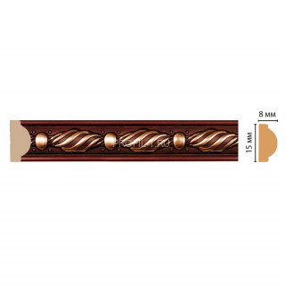 Молдинг DECOMASTER 130-52 (15x8x2400) цвет Красное дерево с золотом Молдинг DECOMASTER 130-52 (15x8x2400) цвет Красное дерево с золотом