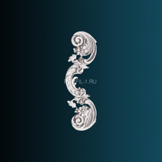 Декоративный орнамент Перфект G2361R правый белый 305х121х35 мм