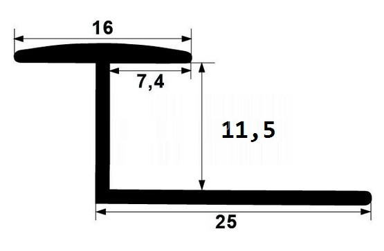 Латунный профиль Z-образный 11 мм ЛZТ-16 зиг-заг антик 270 см