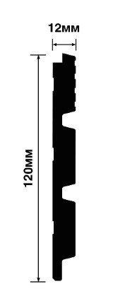 Стеновая панель Hiwood LV124L NP белая 120х12 мм 2,7 м