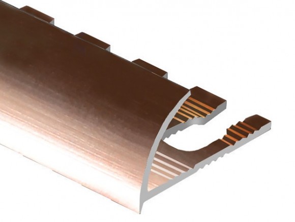 Профиль для плитки С-образный алюминий гибкий 8 мм PV19-15 розовый блестящий 2,7 м