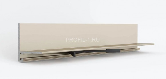 Алюминиевый микроплинтус Laconistiq micro L светлое золото 2.45м