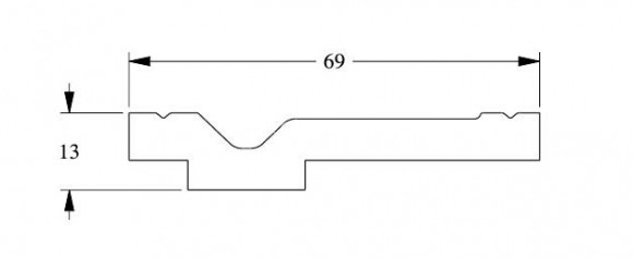 Потолочный плинтус Orac Decor Duropolymer CX161 белый полистирол 13х69 мм 2м