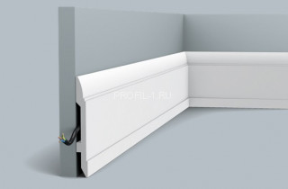 Гибкий напольный плинтус Orac Decor Duropolymer SX104F белый полистирол 148х17 мм 2м Гибкий напольный плинтус Orac Decor Duropolymer SX104F белый полистирол 148х17 мм 2м