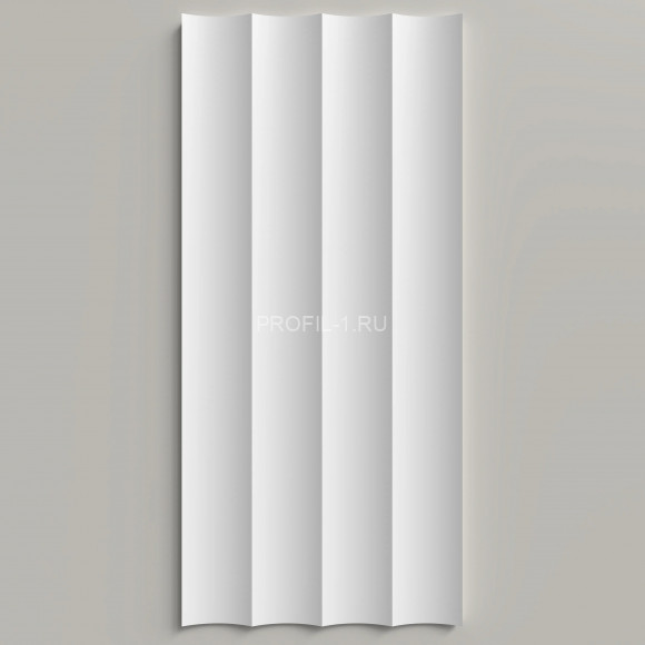 Стеновая декоративная панель 3D Decor-Dizayn DD917 из полистирола белая, под покраску 180х10х2000 мм