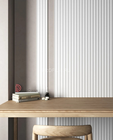 Стеновая декоративная панель 3D Decor-Dizayn DD917 из полистирола белая, под покраску 180х10х2000 мм