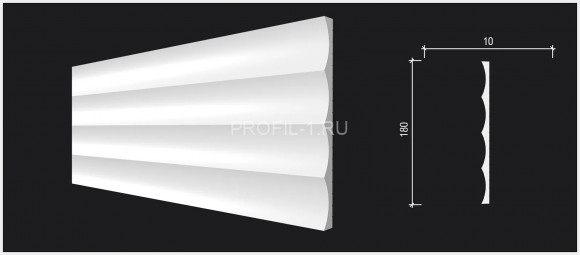 Стеновая декоративная панель 3D Decor-Dizayn DD917 из полистирола белая, под покраску 180х10х2000 мм