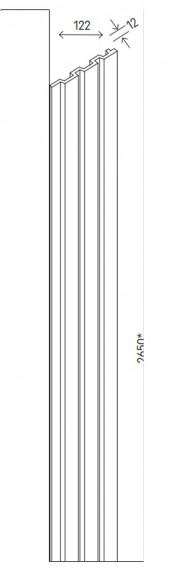 Реечная настенная панель VOX LINERIO M-LINE шоколад 2650х122х12 мм Реечная настенная панель VOX LINERIO M-LINE шоколад 2650х122х12 мм