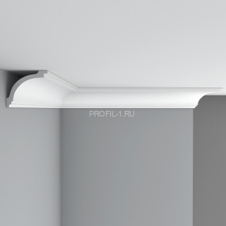 Плинтус потолочный 85х96х2400 мм Decomaster 96262 из полиуретана белый под покраску Плинтус потолочный 85х96х2400 мм Decomaster 96262 из полиуретана белый под покраску