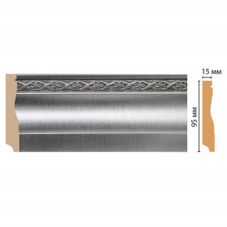 Плинтус напольный DECOMASTER 153-55 (95x12x2400) цвет Серый перламутр