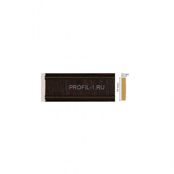 Молдинг DECOMASTER 150-1 (80x12x2400) цвет Темный шоколад с бронзой