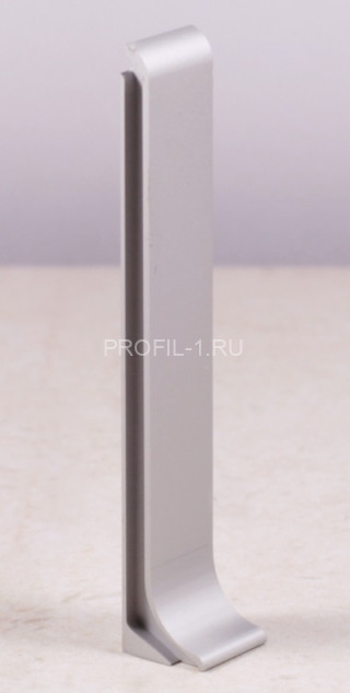 Стык для плинтуса Диал ПЛ-80ст серебро