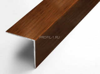 Алюминиевый уголок 40х40 мм равнополочный Л Золотой дуб 2,7 м (упаковка 10 штук)