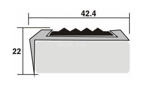 Алюминиевый порог угловой 22х42 мм Д01 КД Бук светлый (серая резиновая вставка) 2,7 м (упаковка 10 штук) Алюминиевый порог угловой 22х42 мм Д01 КД Бук светлый (серая резиновая вставка) 2,7 м (упаковка 10 штук)