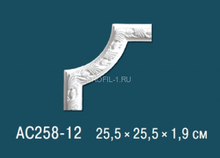 Угловой элемент с орнаментом Перфект AC258-12 255х255 мм