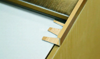 Алюминиевый профиль L-образный 10 мм L-10 Золото КЕ 2,7 м (упаковка 10 штук)