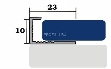 Алюминиевый профиль L-образный 10 мм L-10 Золото КЕ 2,7 м (упаковка 10 штук)