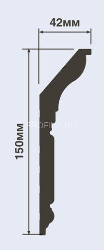 Потолочный плинтус под светодиодную ленту HiWood L1902L белый 150х42 мм 200 см Потолочный плинтус под светодиодную ленту HiWood L1902L белый 150х42 мм 200 см
