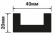 Молдинг 20х40 мм HiWood LB40 S15 под дерево 2,7 м