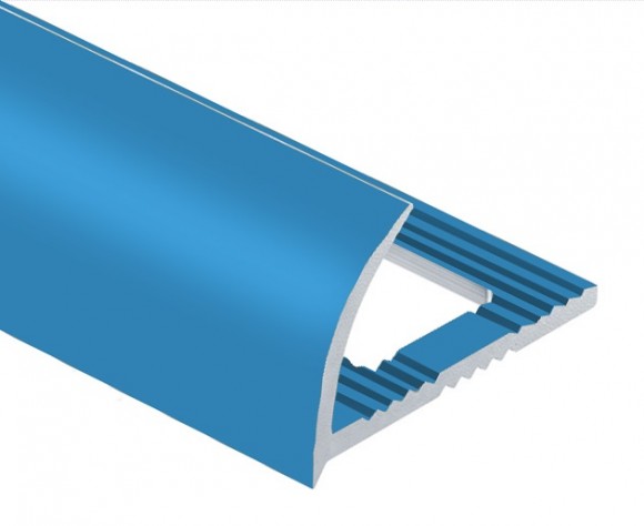Алюминиевый профиль для плитки С-образный 8 мм PV16-31 синий Ral 5015 2,7 м