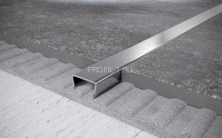 П-образный профиль из нержавеющей стали 10х20 мм FUB 10х20 P полированная сталь 270 см