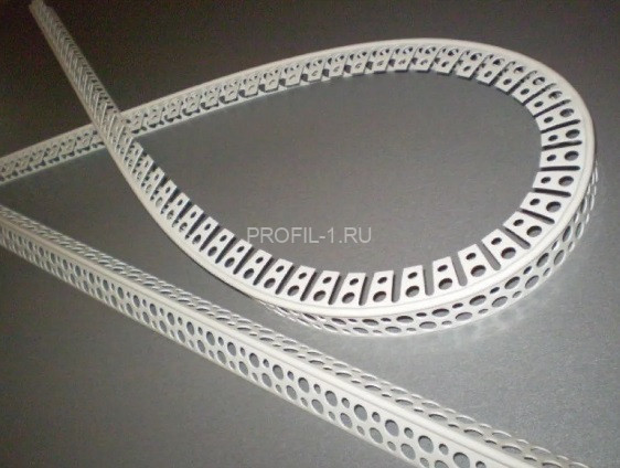 Штукатурный арочный профиль ПВХ Cezar 25х25 мм белый 3 м