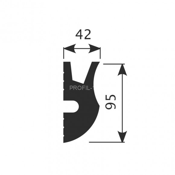 Потолочный плинтус Cosca KX-026 белый полистирол 42х95 мм 2м