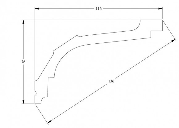 Гибкий потолочный плинтус Orac Decor Purotouch C220F белый полиуретан 76х116 мм 2м Гибкий потолочный плинтус Orac Decor Purotouch C220F белый полиуретан 76х116 мм 2м