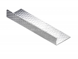 Нержавеющий стальной L-профиль 12.5 мм NEEXY PVS94-12 EMG тисненый серый 2.7 м