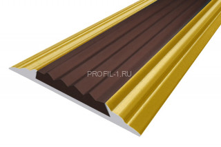 Алюминиевый порог 46 мм с резиновой вставкой одноуровневый АП-46-Антик золото-темно-коричневый 3,0 м Алюминиевый порог 46 мм с резиновой вставкой одноуровневый АП-46-Антик золото-темно-коричневый 3,0 м