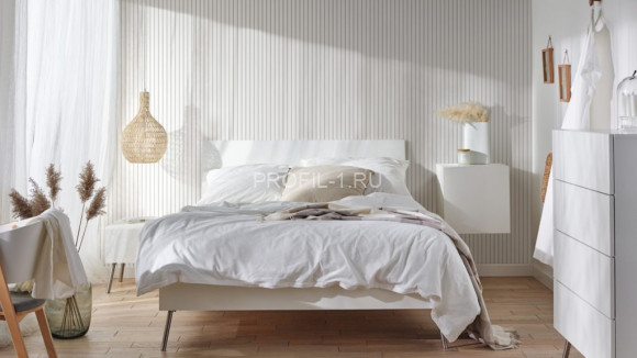 Реечная настенная панель VOX LINERIO M-LINE белая 2650х122х12 мм Реечная настенная панель VOX LINERIO M-LINE белая 2650х122х12 мм