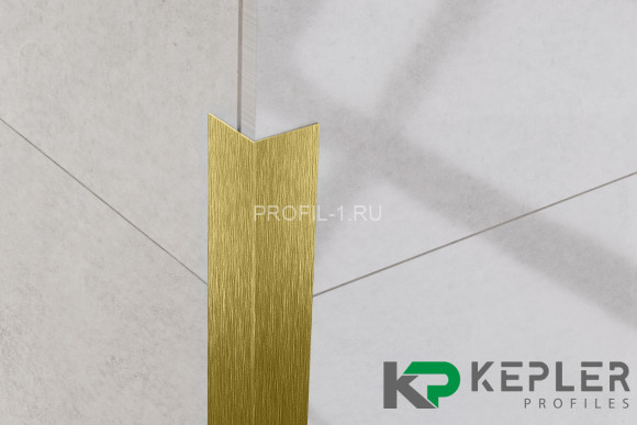 Декоративный уголок 30х30 мм из нержавеющей стали SS 304 FSAP002-30-GS S.S.304 золото сатинированное 3 м