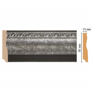 Плинтус напольный DECOMASTER 153-44 ДМ (95x12x2400) цвет Серебро