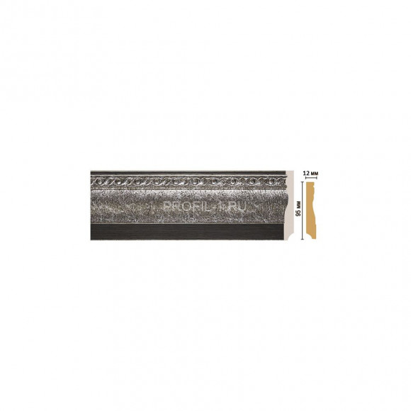 Плинтус напольный DECOMASTER 153-44 ДМ (95x12x2400) цвет Серебро