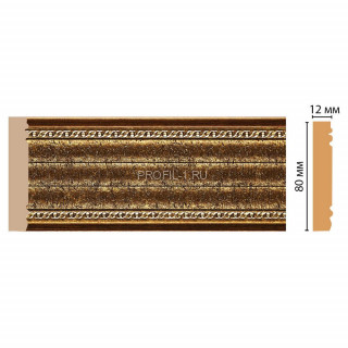Молдинг DECOMASTER 150-43 ДМ (80x12x2400) цвет Золото Молдинг DECOMASTER 150-43 ДМ (80x12x2400) цвет Золото