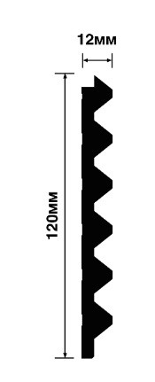 Стеновая панель Hiwood LV136 NP белая 120х12 мм 2,7 м